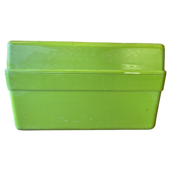 Vintage Wilson‎ Tote Box Sewing Organizer Avocado Green 70s Handle Storage - Picture 4 of 7